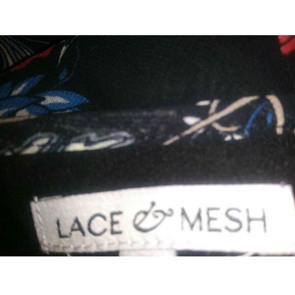 ModCloth‎ Lace & Mesh Dress Maxi Dress  Black Floral Long Sleeves - Picture 8 of 8